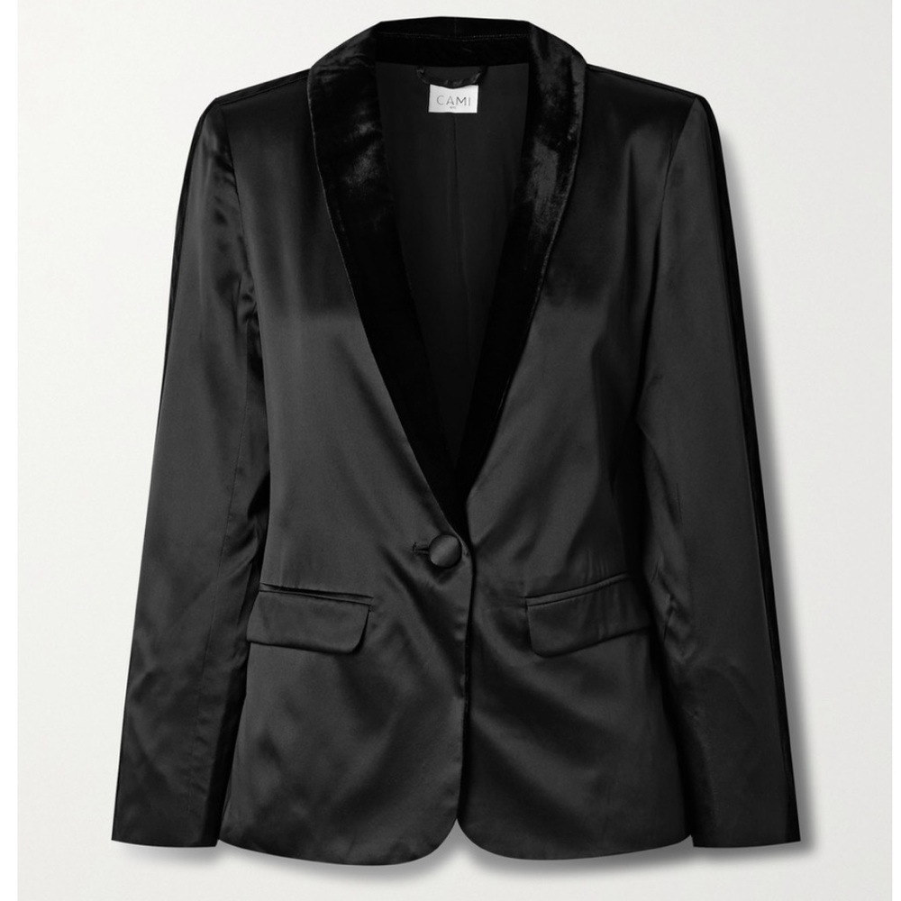 NEW Satin Tuxedo Blazer by Cami NYC